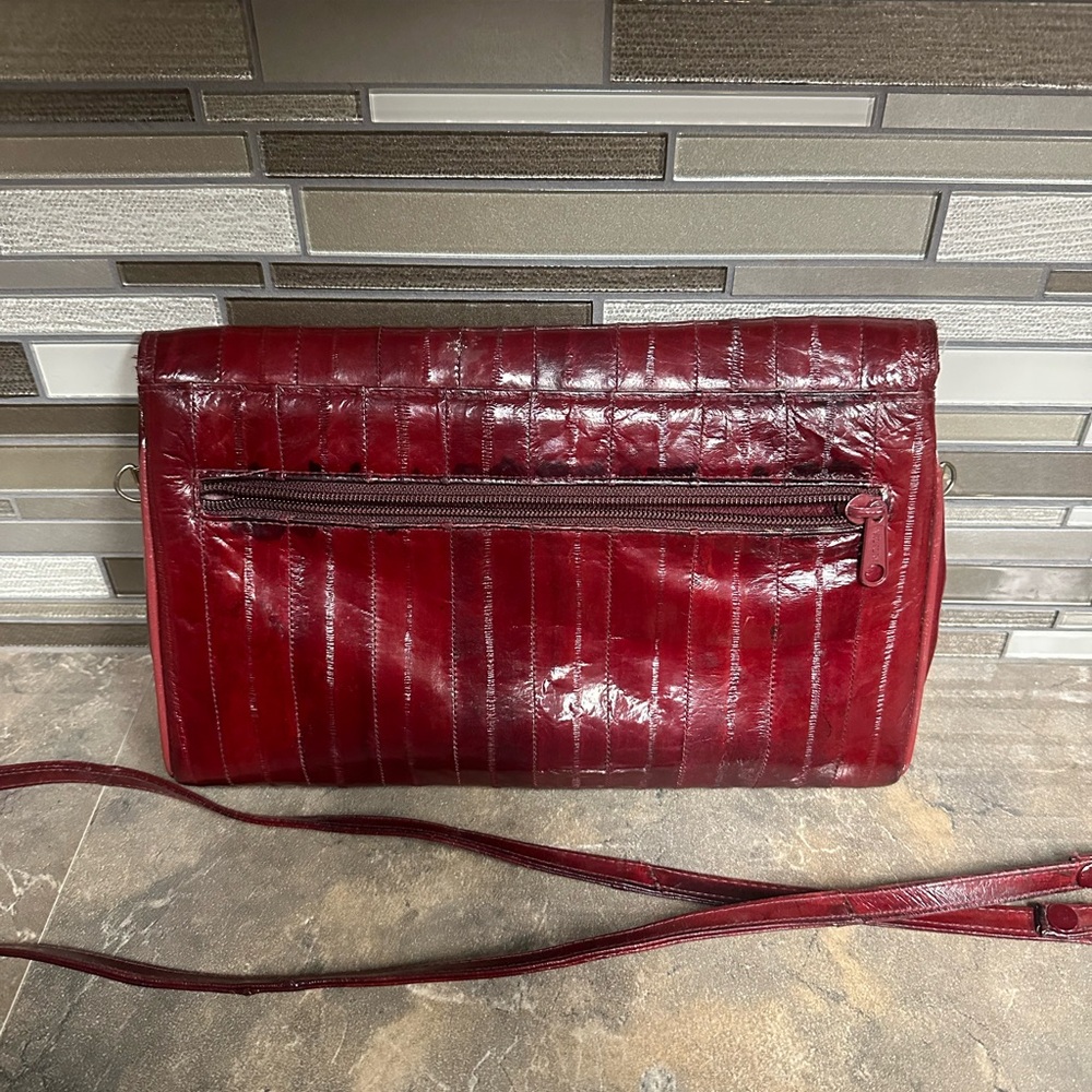 Vintage Victory Eel Skin Cross body / clutch - Picture 2 of 9